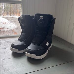 DC Youth Black Snowboard Boots with White Soles